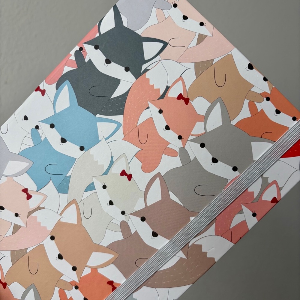 Cute Fox Pattern Hardcover Notebook - Picture 2 of 7
